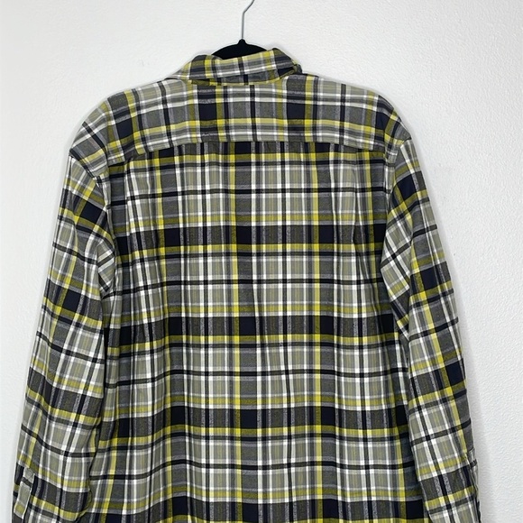 Eddie Bauer Yellow Long Sleeve Plaid Flannel - Picture 6 of 9